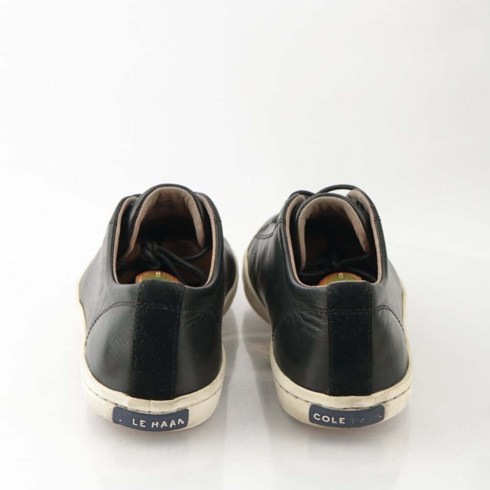 Cole Haan Mens Trafton Sneaker Size 10 Black Leather Lace Up Casual Shoe Low Top - Picture 5 of 11